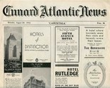 Cunard Atlantic News RMS Carinthia 1932 Grand Central Station Waldorf As... - £37.89 GBP