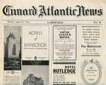 Cunard Atlantic News RMS Carinthia 1932 Grand Central Station Waldorf As... - $47.52