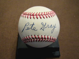 Pete Gray Stl Brown One Armed Of&#39;er Signed Auto Vintage Oal Baseball Jsa Beauty - £193.49 GBP