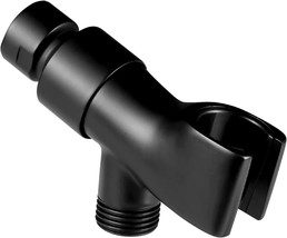 All Metal Shower Head Holder Bracket, Solid Brass Shower Arm Holder, Matte Black - $33.99