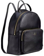 Kate Spade Nicole Larchmont Ave Backpack Black Leather Travel School Bagnwt! - £179.77 GBP