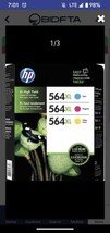NEW HP 564XL INK Cartridge 3 Pack Color Ink Jet Combo  Cyan, Magenta, Yellow NIB - $25.25