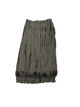 Chicos Womens Size 0 XS Skirt Brown Tie Dye Crinkle Pleated Elastic Waist Lined - £19.39 GBP