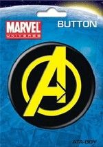 Marvel Comics The Avenger&#39;s Logo Image 3&quot; Round Button NEW CARDED - £2.28 GBP