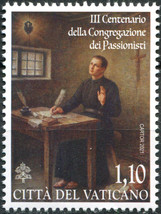 Vatican 2021. 300th Anniversary of the Passionist Congregation (MNH OG) Stamp - £3.35 GBP