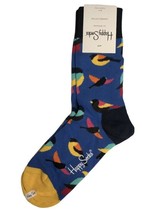 Happy Socks Birds Bird Ladies Mens Sock Size 9-11 Blue Yellow Multicolor... - £18.00 GBP