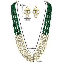 Gold Plated Traditional Stunning White Kundan Studded Layered Pearl Necklace - £19.91 GBP