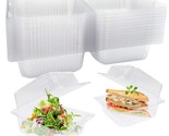 50 Pcs Clear Plastic Take Out Containers,Square Hinged Food Containers,D... - $18.99