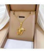 Customizable Octopus Pendant Necklace with Zirconia  Ideal Gift - $20.31