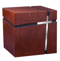 Modern Adult Cremation Urn for Ashes Funeral urn (Mahogany, Memorial Plaque/NO) - £161.43 GBP+