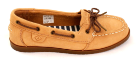 Sperry Top Sider Tan Leather One Eye Boat Shoes Little Girl&#39;s Size 1 M - £61.91 GBP