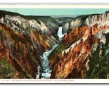 Grand Canyon From Artist Point Yellowstone Wyoming WY WB Postcard Y14 - £1.54 GBP