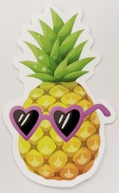 Pineapple Wearing Sunglasses Heart Shaped Sticker Decal Super Cute Embellishment - £1.84 GBP