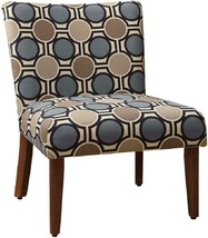 Blue And Brown Abstract Large Parsons Upholstered Accent Chair From Homepop. - £112.63 GBP