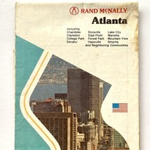 c1985 Vintage Atlanta Rand McNally Street Roadmap With Stadium Aerial Photo - $14.95