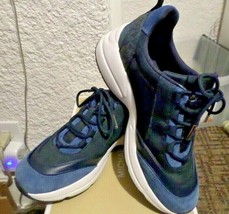 Michael Kors Zia Tech Canvas Monogram Trainer Sneaker Sz 8M - £59.34 GBP