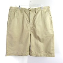 NEW Gap Khakis Men&#39;s 38 Beige Tan Flat Front Cotton Denim Men&#39;s Shorts - £9.99 GBP