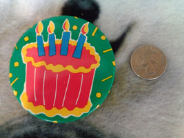 Large Birthday Cake Pinback Button 3&quot; - £3.87 GBP
