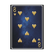 Eight Of Hearts Space Background Playing Card Canvas Wall Art for Home Decor Re - £68.75 GBP+