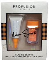 Blazing Orange PROFUSION Neon Spark Multi-Dimensional Glitter &amp; Glue - £7.09 GBP