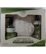Vivo Per Lei Hemp + Spirulina Fresh Body Set(Shower Gel, Body Lotion &amp; L... - $29.69