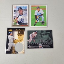 Derek Jeter Lot of 4 Baseball Cards Topps 2000 #478 Upper Deck 2002 #37 Pin - £9.28 GBP