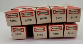 9 Vintage Raytheon 5AM8 Electronic Tube Lot w/ Original Box Sleeve Rare  - $48.37