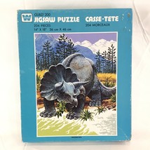 Complete 1975 Triceratops Whitman GUILD Vintage Jigsaw Puzzle Dinosaur 204 Piece - $19.80