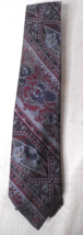 Campus esprit Mens Tie Polyester Silk Black Grey Red Color Geometric Pat... - £8.55 GBP