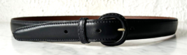 Torino Black Full Grain Glove Leather Belt USA Leather Covered Buckle - ... - £30.42 GBP