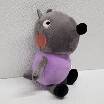 Peppa Pig Plush 8&quot; Stuffed Animal Danny Dog Gray Purple 2023 Toy Factory - £13.69 GBP