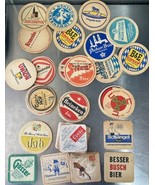 Large Sst of Vintage Beer Coasters Mix of European and Some USA - Lot of... - $19.99