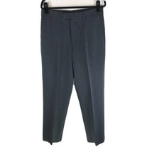 Perry Ellis Portfolio Mens Dress Pants Flat Front Pockets Gray 32x32 - $9.74