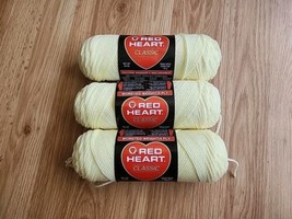 Red Heart Classic Acrylic Yarn 3.5 Oz / 190 Yds Each Maize #0261 (3 Pack) New - $14.36