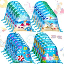 24 Pcs Summer Pool Party Favor Bags Pool Party Drawstring Bags Summer Ba... - $46.65