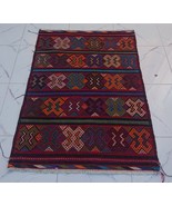 Tribal Handwoven Flatweave Kilim Rug - 3x4 Area Rug - $3,160.27 MXN