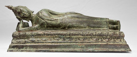 Antigüedad Thai Estilo Bronce Sukhothai Reclinable De Nirvana Buda Estatua - - £824.75 GBP