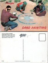 USA Navajo Native American Men &amp; Women Sand Painting VTG Postcard - £7.42 GBP