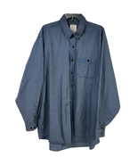 Gunnison Creek Outfitters Mens Blue Micro Plaid Button Down Shirt 2XLT - £17.88 GBP