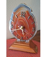 Crystal Agate Desk/Shelve/Table/Mantle Clock Slab Slice Gemstone  - $51.17 CAD