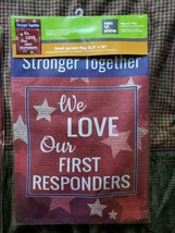 NIP We Love Our First Responders Garden Flag Revesible 100% Nylon Free shipping - £15.81 GBP