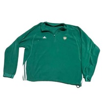 Adidas Climawarm Notre Dame Green Fleece Sweatshirt 1/4 zip Size Extra Large - $56.09