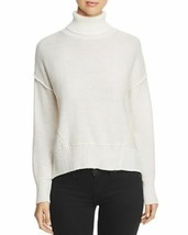 NEW H. ONE Split Off White Back Turtleneck Acrylic Wool Knit Sweater XL ... - $14.95