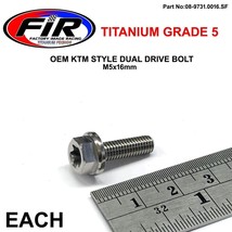 Titanium Dual Drive Bolt M6 x16MM Collar Screw KTM rear brake control front fork - £7.90 GBP