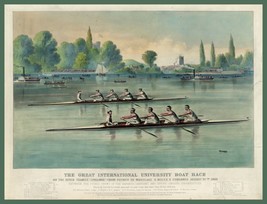 11051.Decoration Poster.Home Wall.Room art.1869 Rowing boat race Harvard Oxford - £12.53 GBP+