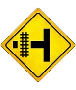 Railroad Crossing Left Novelty Mini Metal Crossing Sign MCX-449 - €14,46 EUR
