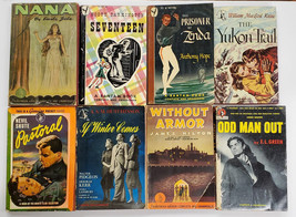 Set of 8 Vintage 1940s Paperbacks - Nana, Seventeen, Prisoner of Zenda, Yukon Tr - £56.79 GBP
