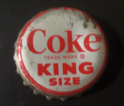 Coca-Cola Coke Trade Mark  King Size Bottle cap with Cork Lining Used - $1.73
