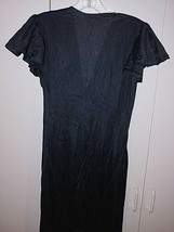 ERICA LOREN NEW YORK LADIES LONG BLACK NIGHTIE- CAP SLEEVE-HIGH WAIST-TI... - €11,28 EUR