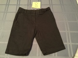 Girls-Size 8 - Izod shorts-dark blue-flat front-long shorts uniform/school - $10.15